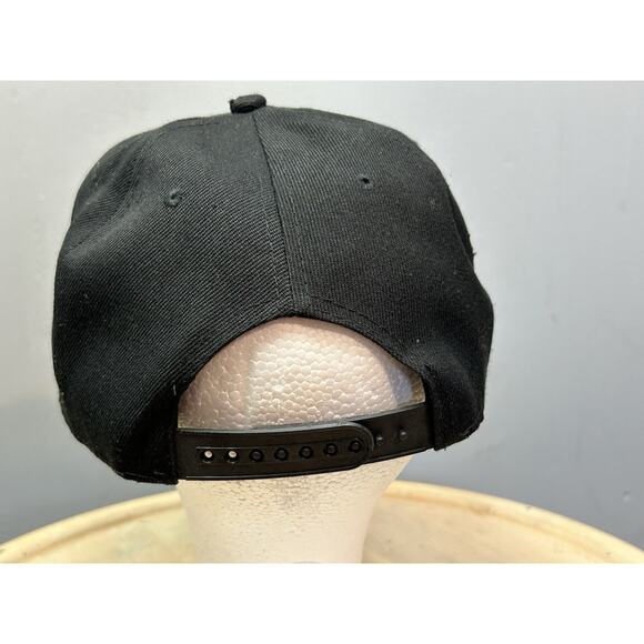 Dnine Reserve Snapback Hat Black Solid Adjustable Gold Pot Emblem Embroidered - Picture 4 of 10